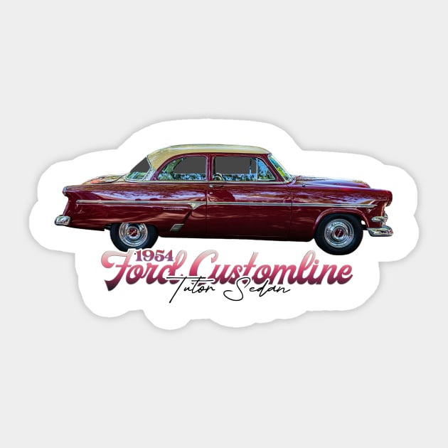 1954 Ford Customline Tudor Sedan Sticker by Gestalt Imagery